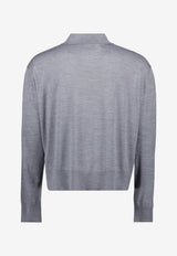 AMI PARIS Ami De Coeur Polo Sweater Gray HPL406.KN0066_GREY