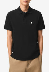AMI PARIS Ami De Coeur Polo T-shirt Black HPL411.760_BLACK