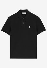 AMI PARIS Ami De Coeur Polo T-shirt Black HPL411.760_BLACK