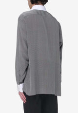 Tom Ford Geometric-Print Silk Shirt Gray HRBF04-S0206 NWA
