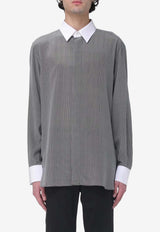 Tom Ford Geometric-Print Silk Shirt Gray HRBF04-S0206 NWA