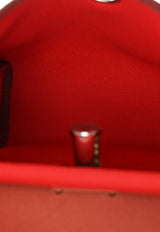 Mini Herbag Zip Retourne 20 in Rouge Piment Military Toile and Rouge H Hunter with Palladium Hardware