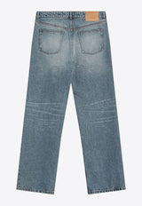 AMI PARIS Wide Faded Jeans Light Blue HTR450DE0046/R_AMI-480