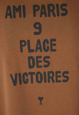 AMI PARIS Place Des Victoires T-shirt Brown HTS350.726_BROWN MULT