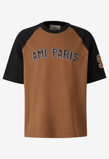 AMI PARIS Place Des Victoires T-shirt Brown HTS350.726_BROWN MULT