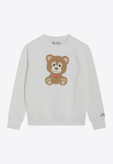MC2 Saint Barth Kids Boys Trudi Teddy Bear Sweatshirt White HUT000401821I/R_MC2-10I