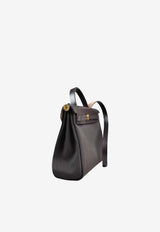 Herbag 31 in Ebene Toile and Vache Hunter Leather with Gold Hardware