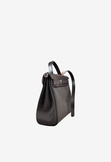 Herbag 31 in Ebene Toile and Vache Hunter Leather with Palladium Hardware