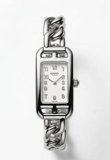 Small Nantucket 29mm Watch in Matte Alligator Single Tour Strap with Steel Chain Bracelet