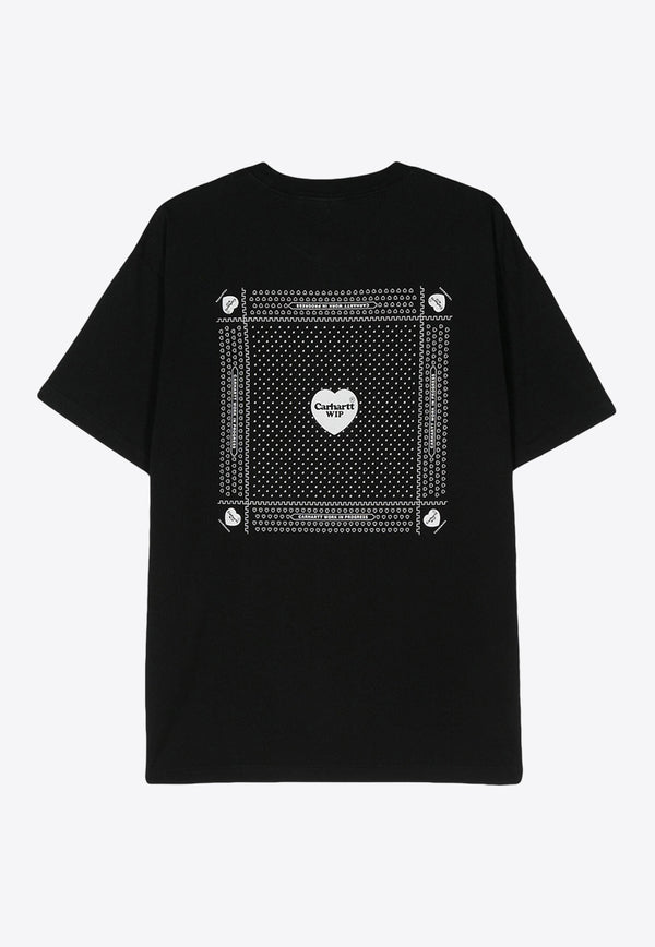Carhartt Wip Heart Bandana Print T-shirt I033116BLACK