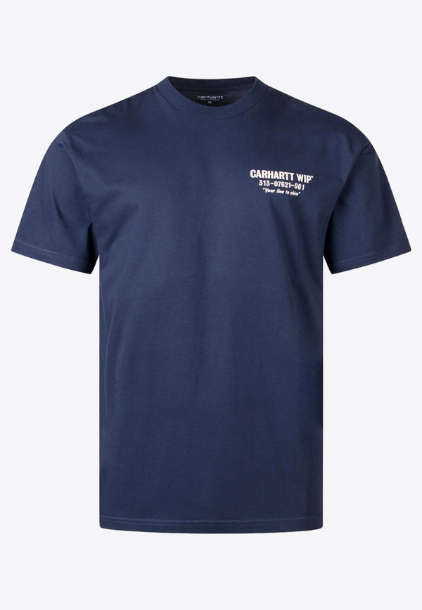Carhartt Wip Less Troubles Print T-shirt I033187BLUE