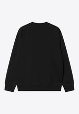 Carhartt Wip Chase Logo Crewneck Sweatshirt Black I033660CO/R_CARH-00FXX