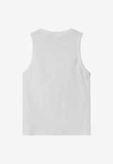 Carhartt Wip Philips Ribbed Knit Logo Tank Top White I034624CO/Q_CARH-02XX