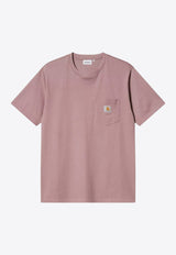Carhartt Wip Hudson Logo T-shirt Mauve I035140CO/R_CARH-1XF