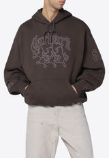 Carhartt Wip Hackwork Printed Hooded Sweatshirt Brown I035641CO/R_CARH-3EEXX