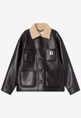 Carhartt Wip Shepton OG Michigan Leather Jacket Black I035975PL/S_CARH-1LMXX