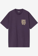 Carhartt Wip Commuting Tales Printed T-shirt Purple I036010CO/S_CARH-889XX