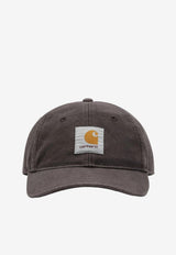 Carhartt Wip Logo Patch Canvas Baseball Cap Gray I036654CO/S_CARH-3IS06