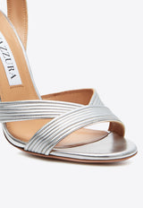 Aquazzura Ari 105 Leather Sandals IARHIGS0-SPL-CCC Silver