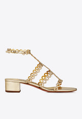 Aquazzura Infinity Chain 35 Leather Sandals ICHMIDS0-SSY-SOG Gold