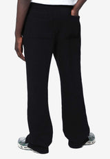Represent Initial Straight-Leg Track Pants Black INM4672CO/R_REPRE-001
