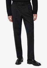 Santaniello Tailored Straight-Leg Pants Black IRNOE2968/R_SANTA-99