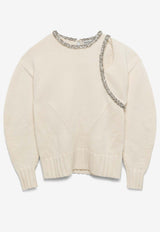 Simkhai Monroe Crystal-Embellished Sweater Ivory