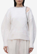 Simkhai Monroe Crystal-Embellished Sweater Ivory