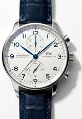 IWC Schaffhausen Portugieser Chronograph Stainless Steel Watch Silver IWCPCSSW_TH