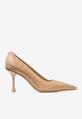 Jimmy Choo Ixia 80 Croc-Embossed Leather Pumps Beige IXIA 80 CBH CHAI