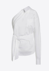 Moschino One-Shoulder Buttoned Shirt White J02110531/Q_MOSCH-2001