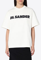 Jil Sander Fleece Logo Wide T-shirt White J03GC0137J45148/R_JILSA-102