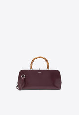 Jil Sander Small Goji Bamboo Calf Leather Handbag Burgundy J07ZH0042P5356/R_JILSA-505