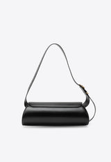 Jil Sander Large Cannolo Calf Leather Shoulder Bag Black J08WD0051P4840/R_JILSA-001