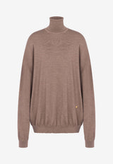 Moschino High-Neck Wool Sweater J090754010082 0082 Beige