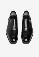 Tom Ford Edgar Single Monk Strap Leather Shoes J1029-LCL021P 1N001 Black