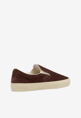 Tom Ford Jude Perforated Suede Slip-On Sneakers Brown J1368-ICL124N EWD