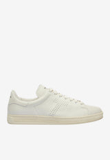 Tom Ford Warwick Leather Low-Top Sneakers Cream J1507-LCL045L 3WW06