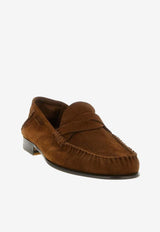 Tom Ford Suede Loafers with Twisted-Straps Brown J1528-LCL534N EDA