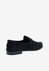 Tom Ford Suede Loafers with Twisted-Straps Black J1528-LCL534N NAA