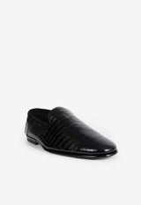Tom Ford Steven Croc-Embossed Leather Loafers Black J1587-LCL533N NAA