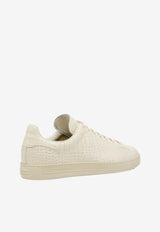 Tom Ford Warwick Croc-Embossed Leather Sneakers White J1591-LCL529L WWQ
