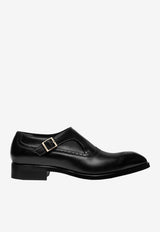Tom Ford Vincent Leather Brogue Single Monk Strap Black J1616-LCL497P NAA