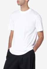 Jil Sander Logo Embroidered Crewneck T-shirt White J21GC0004J45084/S_JILSA-100