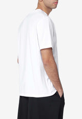 Jil Sander Logo Embroidered Crewneck T-shirt White J21GC0004J45084/S_JILSA-100
