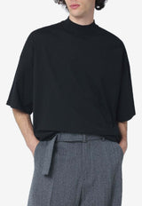Jil Sander Mock-Neck T-shirt Black J21GC0005J45084/S_JILSA-001