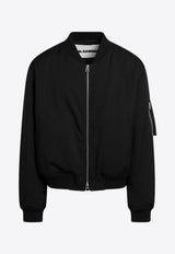 Jil Sander Zip-Up Bomber Jacket Black J22BN0241J70001/Q_JILSA-001