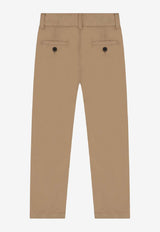 Hugo Boss Kids Boys Straight-Leg Tailored Pants Beige J52298/269_BEIGE