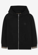 Hugo Boss Kids Boys Logo Patch Zip-Up Hoodie Black J52309/09B_BLACK