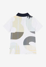 Hugo Boss Kids Boys Logo Print Polo T-shirt Multicolor J52340/10P_WHITE